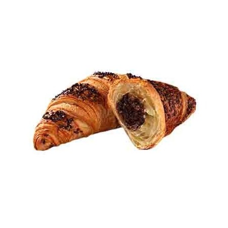 DELIFRANCE S5046 CROISSANT STRAIGHT CHOCOLATE/HAZELNUT FILLING BUTTER 21% READY TO BAKE 4890GRBOX