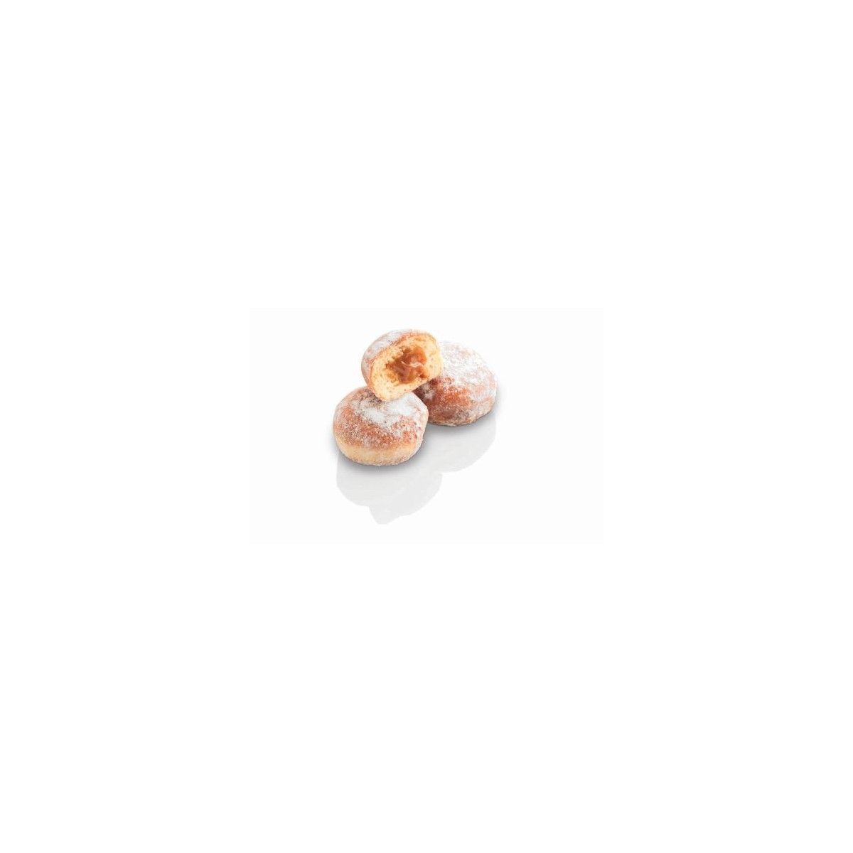 RMM 27054 MINI RONDE BEIGNET MET KARAMELVULLING 70X 21GR  DOOS