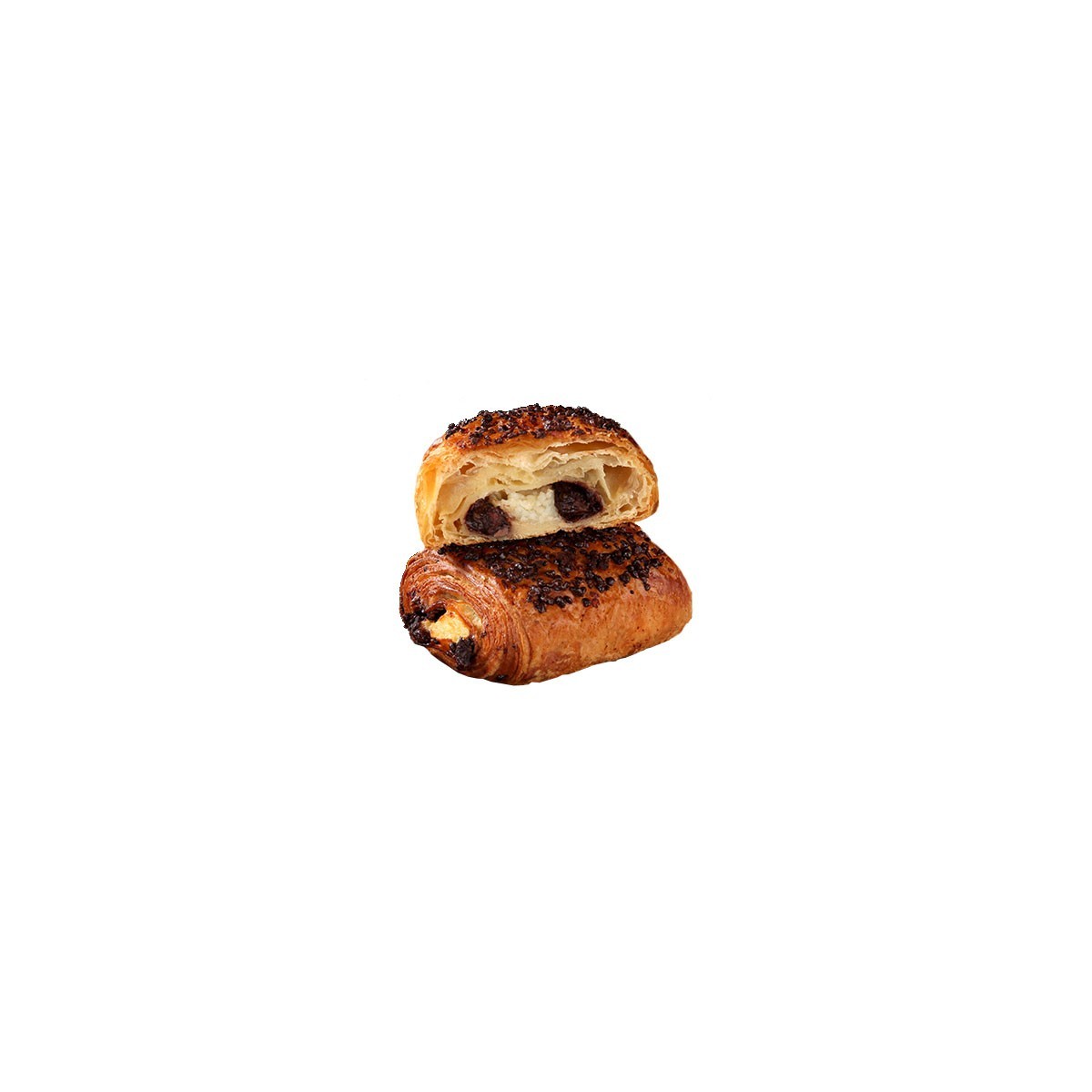 DELIFRANCE 27245 PAIN AU CHOCOLAT TRIPLE CHOCOLATE BUTTER 15% READY TO BAKE 60X100GR  BOX