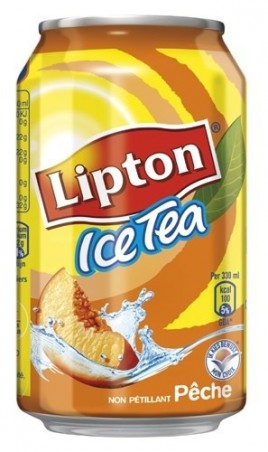 LIPTON ICE TEA PERZIK 24X33CL BLIKJES  TRAY
