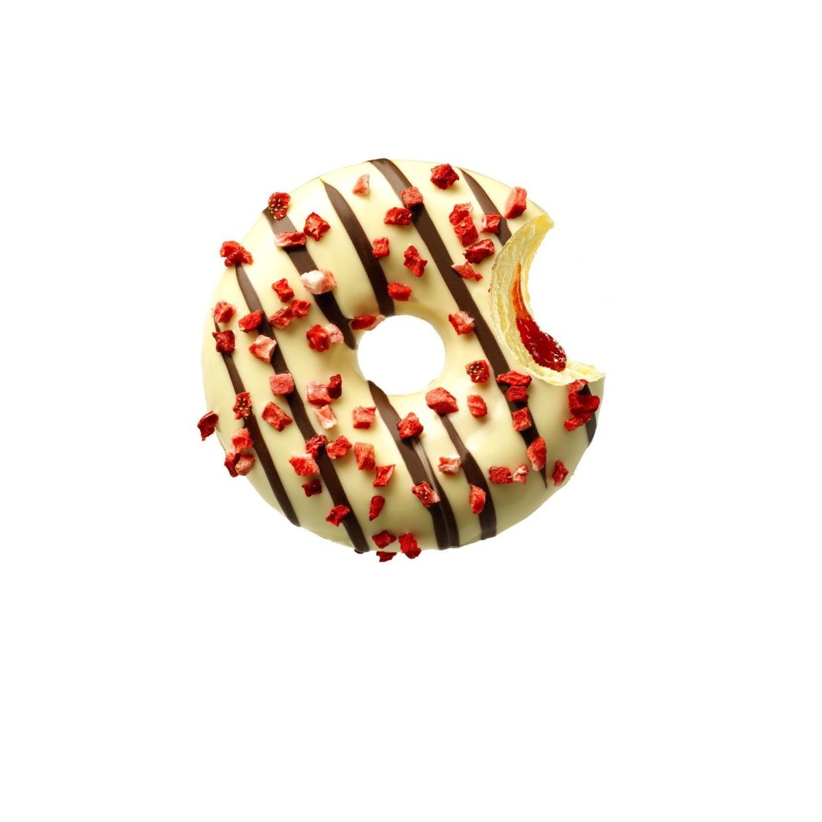 DAUPHINE 4250996-2104797 DONUT WITTE CHOCOLADE  MET AARDBEI48X74GR