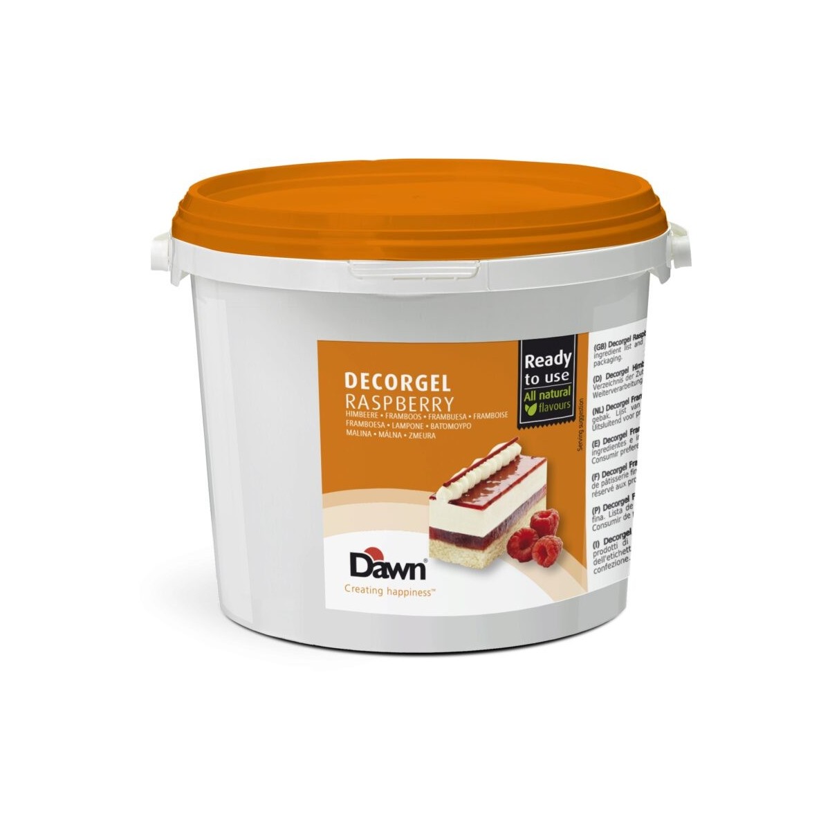 DAWN DECORGEL RASPBERRY COLD GLAZING 3KG  BUCKET