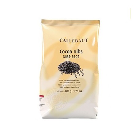 CALLEBAUT NIBS-S502-X47 NIBS COCOA GRUES 100% BOX OF 4 READY TO BAKEKS X 0,8KG  KG
