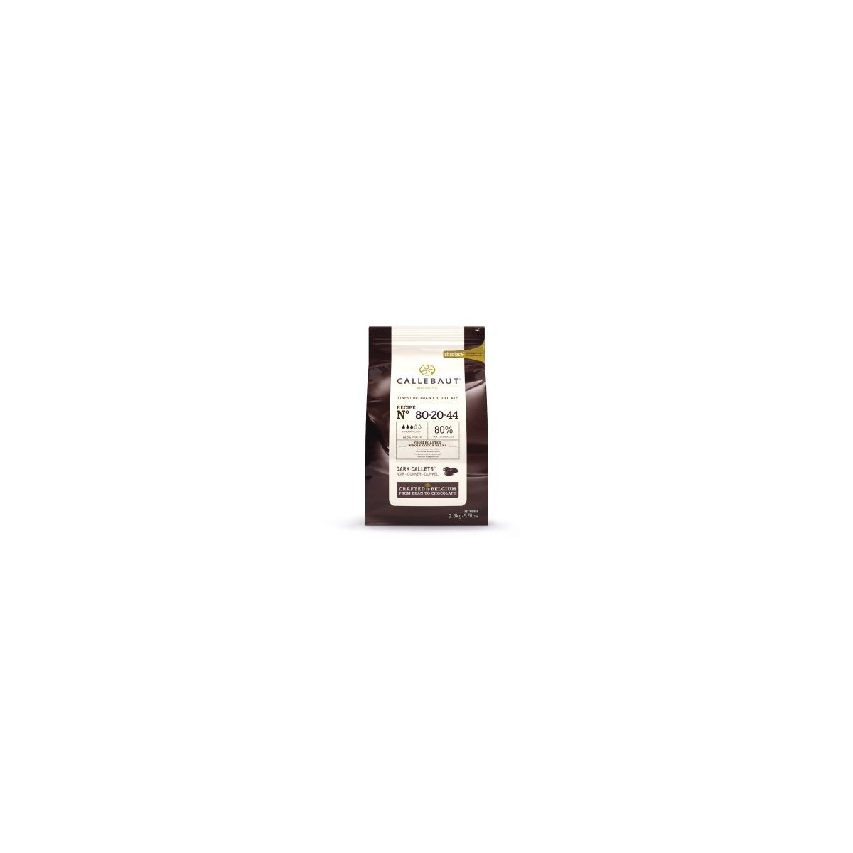 CALLEBAUT 80-20-44-E4-U71 DARK POWER 80% CALLETS BOX OF 8 BAGS X 2,5KGBAGON/ORDER