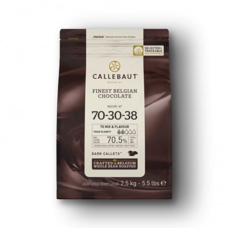 Chocolat fondant 70% en callets 2.5kg (70-30-38)
