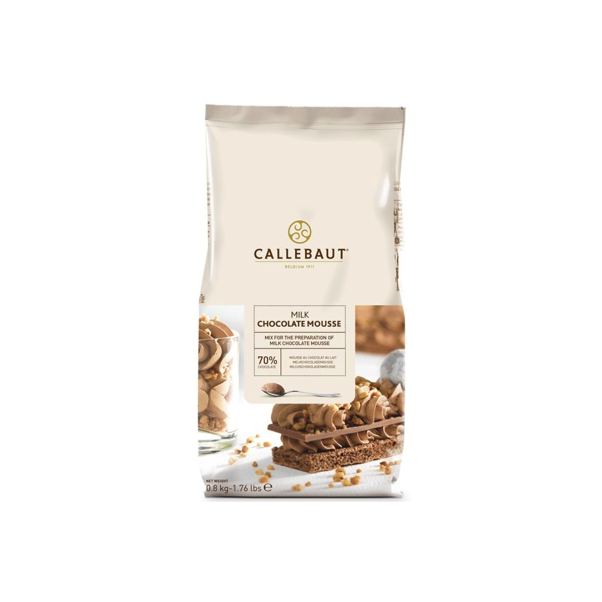 CALLEBAUT CHM-MO-M-X27 MIX VOOR MELKMOUSSE  MELK 10 ZAKKEN X 0,8KG  ZAK