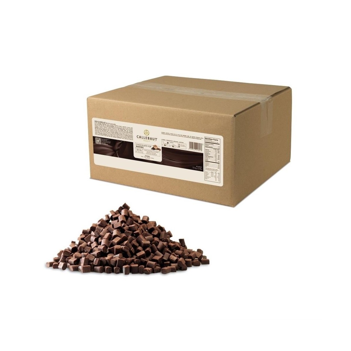 Chunks chocolat fondant résistant à la cuisson en cube 10kg 
