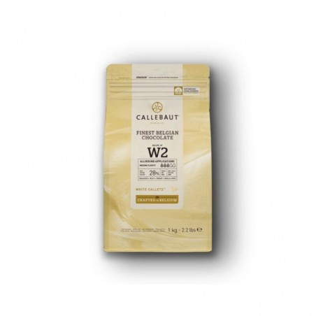 CALLEBAUT W2-E1-U68 WHITE 26% CALLETS IN BOX OF 6 BAGS X 1KG  KG