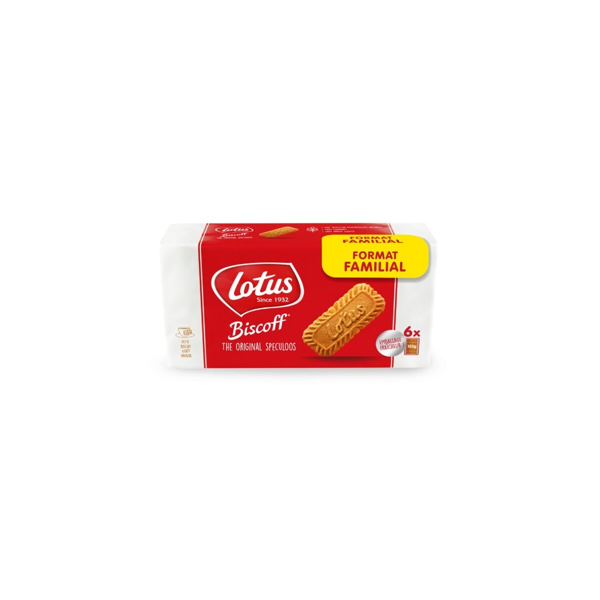 LOTUS SPECULOOS BISCUIT  125GR X 6 FORMAT FAMILIAL