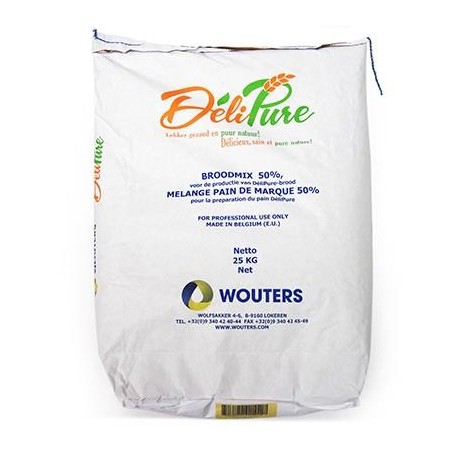 WOUTERS MIX 50% DELIPURE BRANDED BREAD 25KG  KG