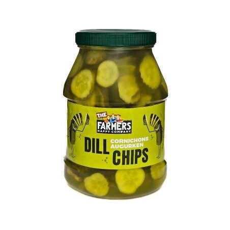 THE FARMERS PICKLES SLICES DILL CHIPS 2 X 2400ML  JAR