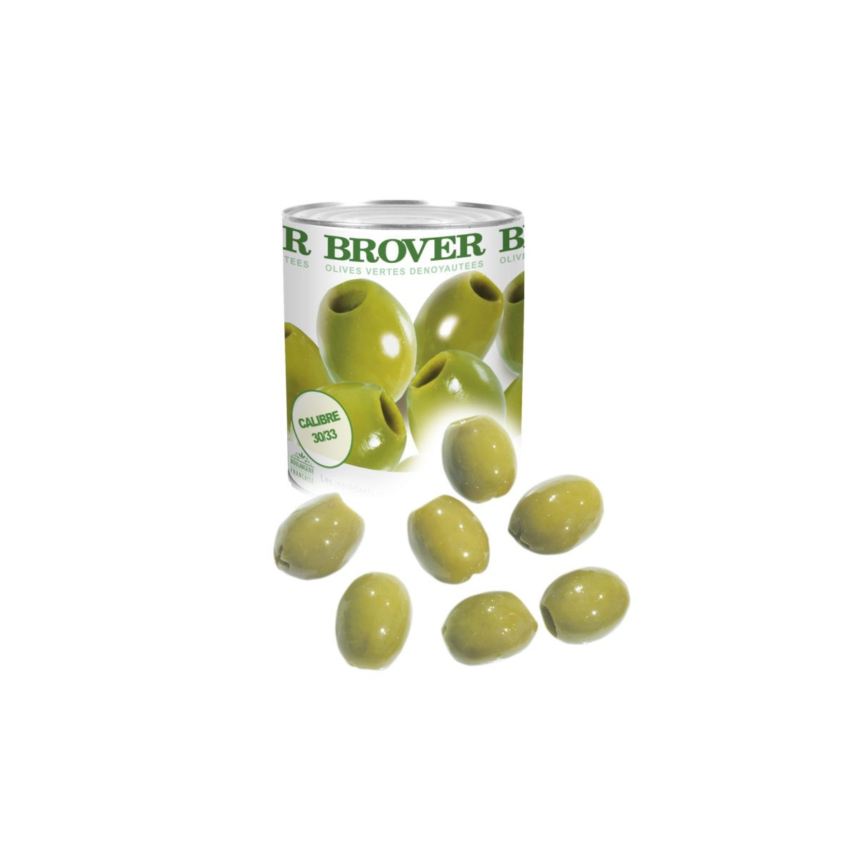PITTED GREEN OLIVES BROVER 12 X 1L  BOX