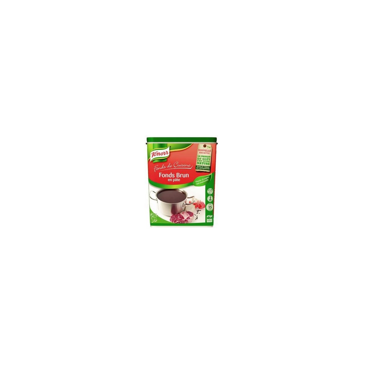 KNORR BRUIN  GEVOGELTEBOUILLON RUNDVLEES IN PASTA 1KG  DOOS