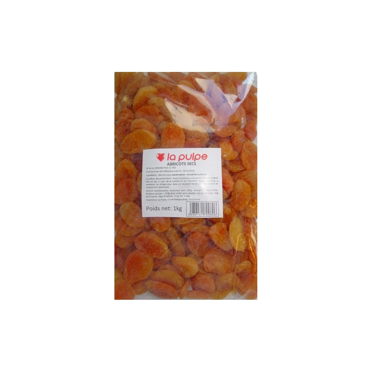 Abricots secs 1kg