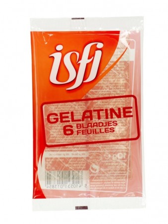 ISFI GELATINE SHEETS 6 X 10GR  SACHET