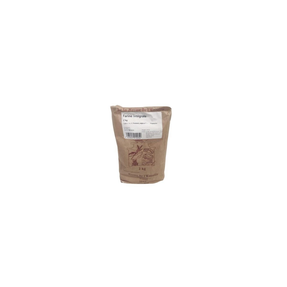 FARINE INTEGRALE FERME L ESCAILLE 2KG