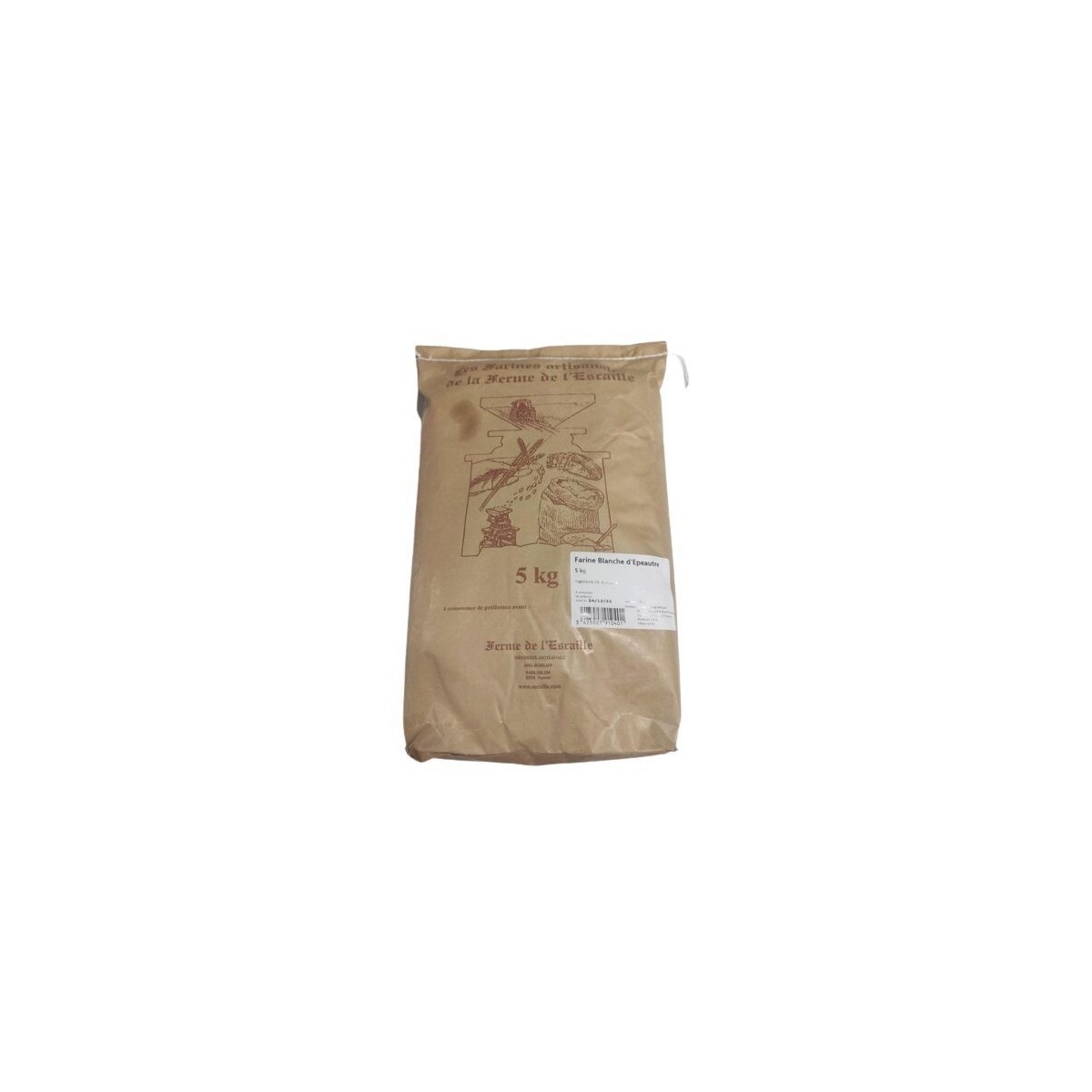 WHITE SPELT FLOUR 5KG FERME DE L'ESCAILLE  BAG