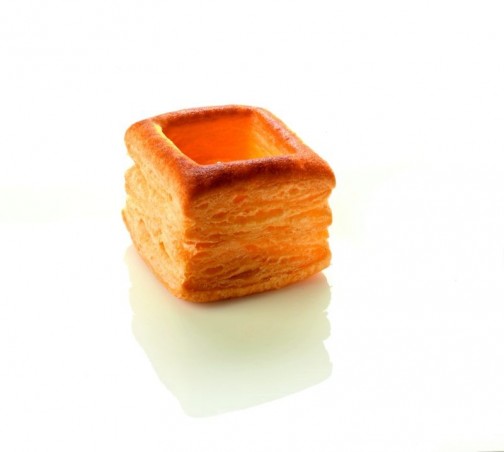 PIDY EMPTY BOUCHEE  SQUARE PUFF PASTRY 6X6CM H4.5CM FIXED HAT 4 PIECES  BOX