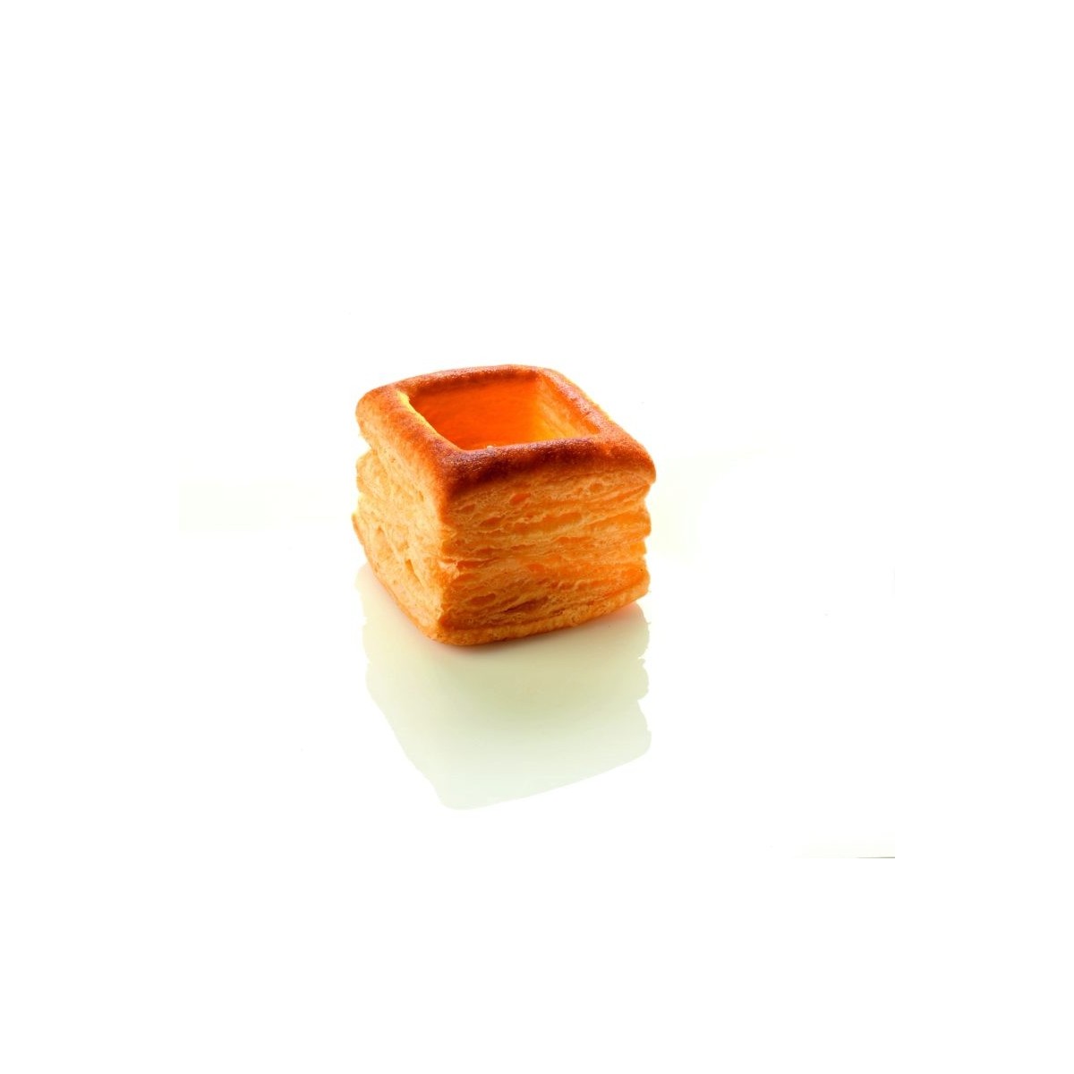 PIDY EMPTY BOUCHEE  SQUARE PUFF PASTRY 6X6CM H4.5CM FIXED HAT 4 PIECES  BOX