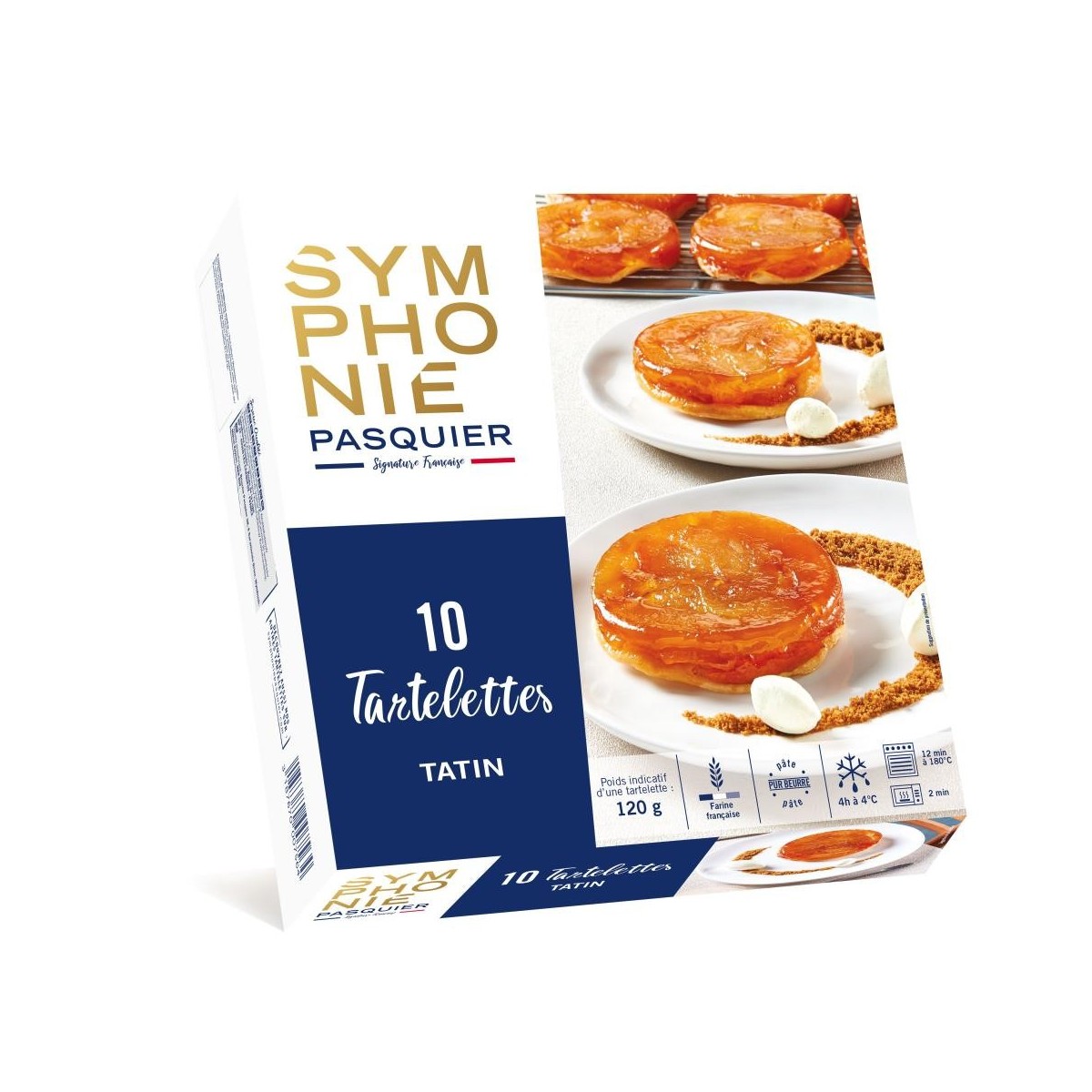 PASQUIER 756 TARTELETTE TATIN 120G X 10 PCES 4 BOITES