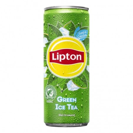 BOISSON LIPTON ICE TEA GREEN CANETTE 24X33CL  SLEEK (TEMPORAIREMENT FAT CAN)