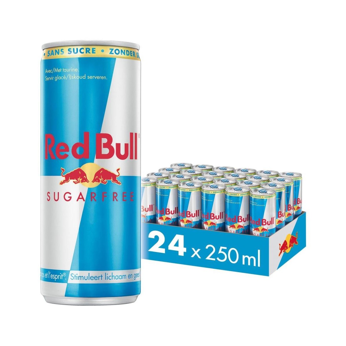 BOISSON RED BULL  SUGAR FREE SANS SUCRE   CANETTE  24X25CL 