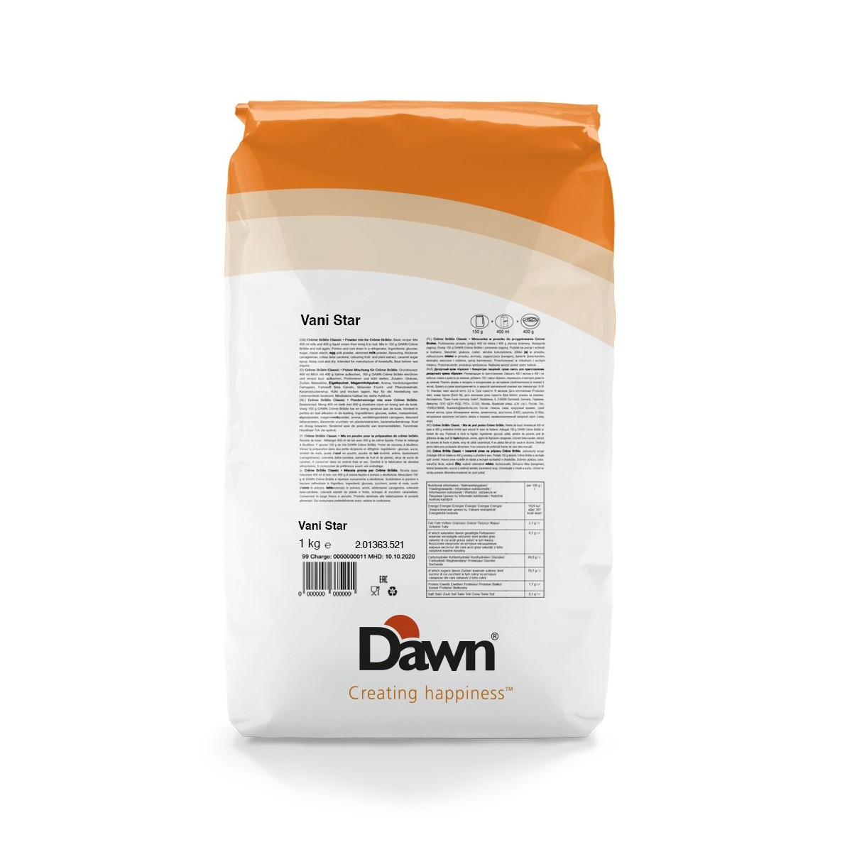 DAWN AROMA'S POEDER VANISTAR 1KG  CARTON