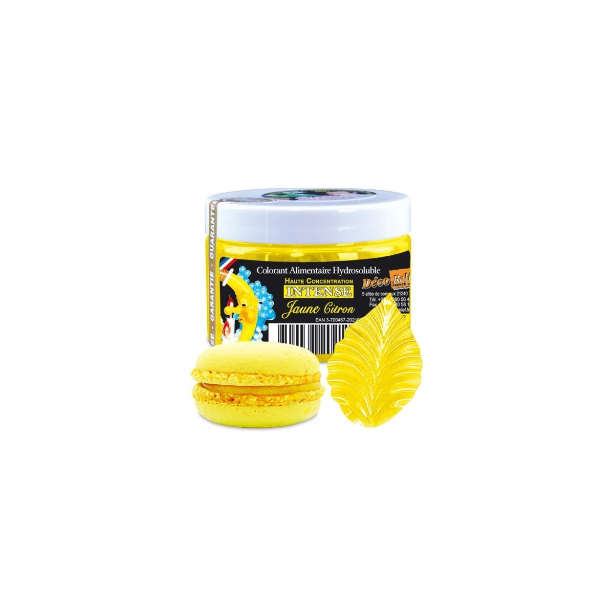 Colorant intense jaune citron Déco Relief (pot de 50gr)