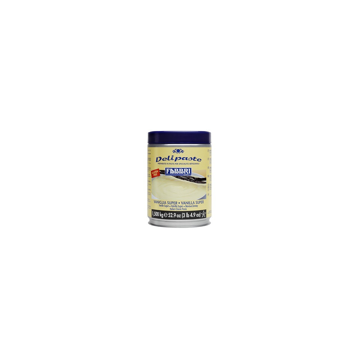 FABBRI DELIPASTA VANILLE SUPER AROMA 1,5KG  DOOS