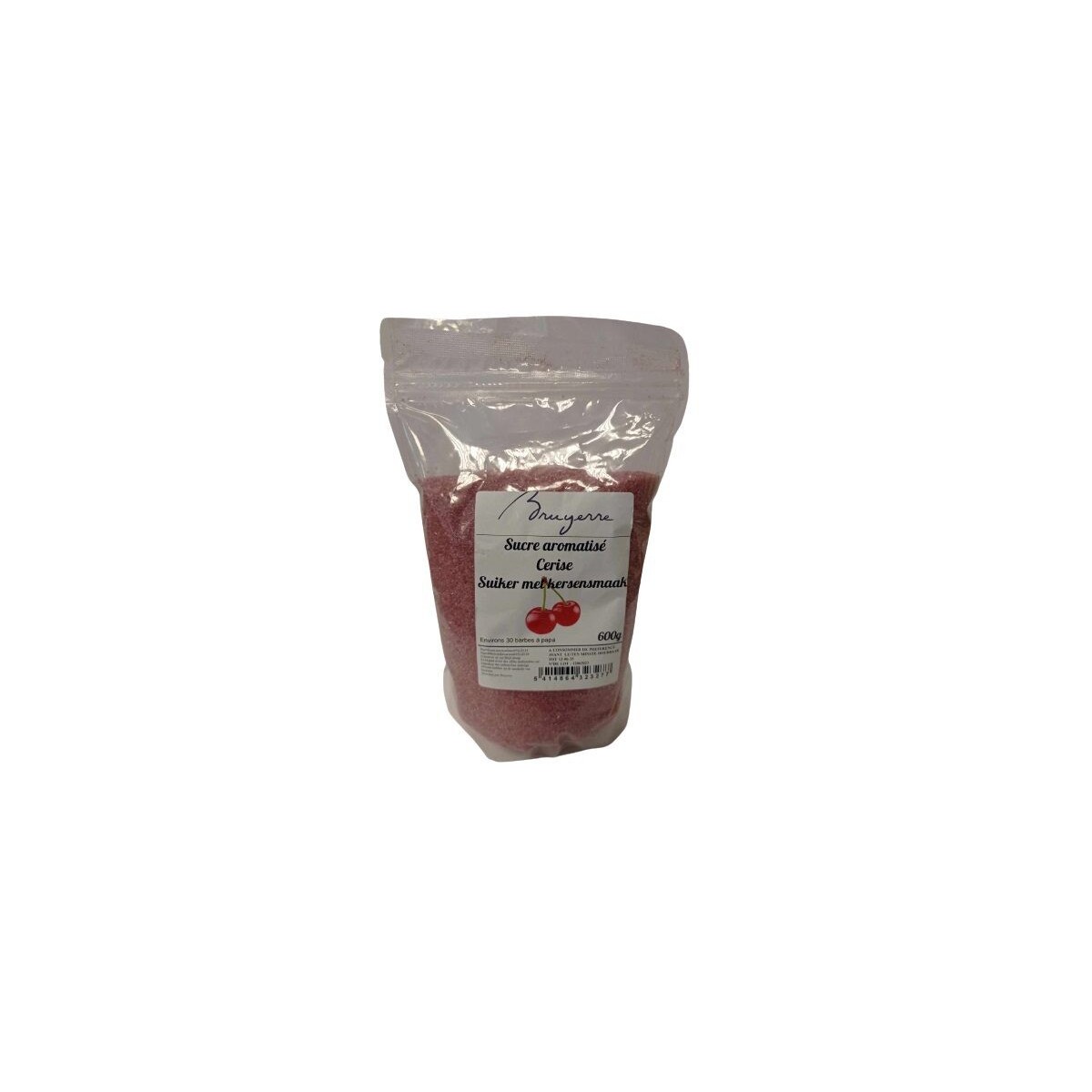 SUCRE BARBE A PAPA AROMATISE CERISE BRUYERRE600GR
