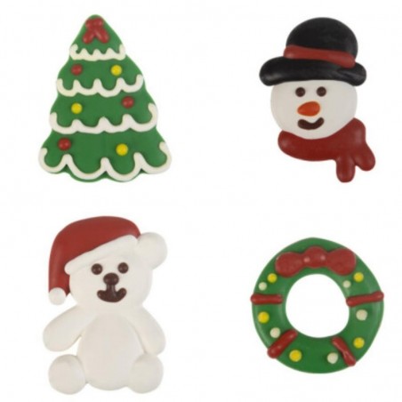 1014488 ASSORTIMENT DE NOËL 3 X 4 CM 60 PCES S/CDE