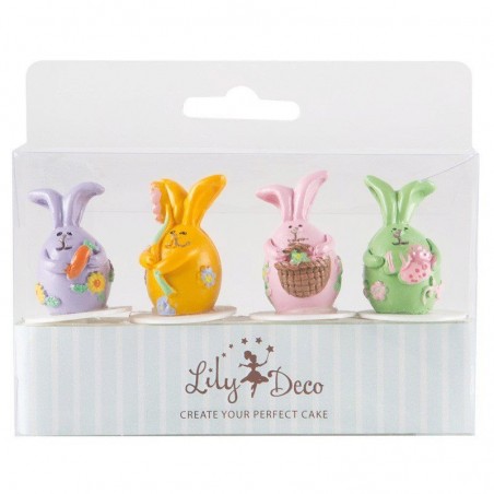 1022188 BTE DE 4 LAPINS 3CM S/CDE