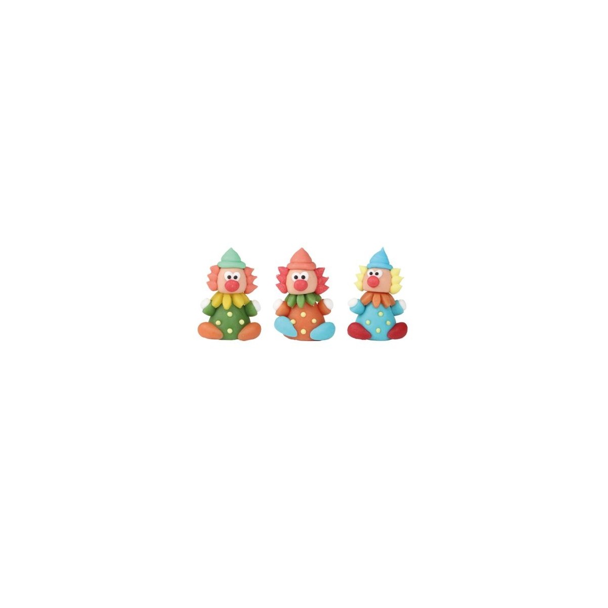 24606 CLOWNS FIGURINES SUCRE42PCES S/CDE