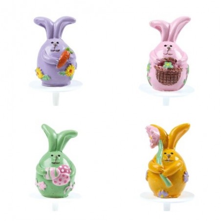 1069865 LAPINS COLORÉS PLASTIC HT3CM 32PCE S/CDE