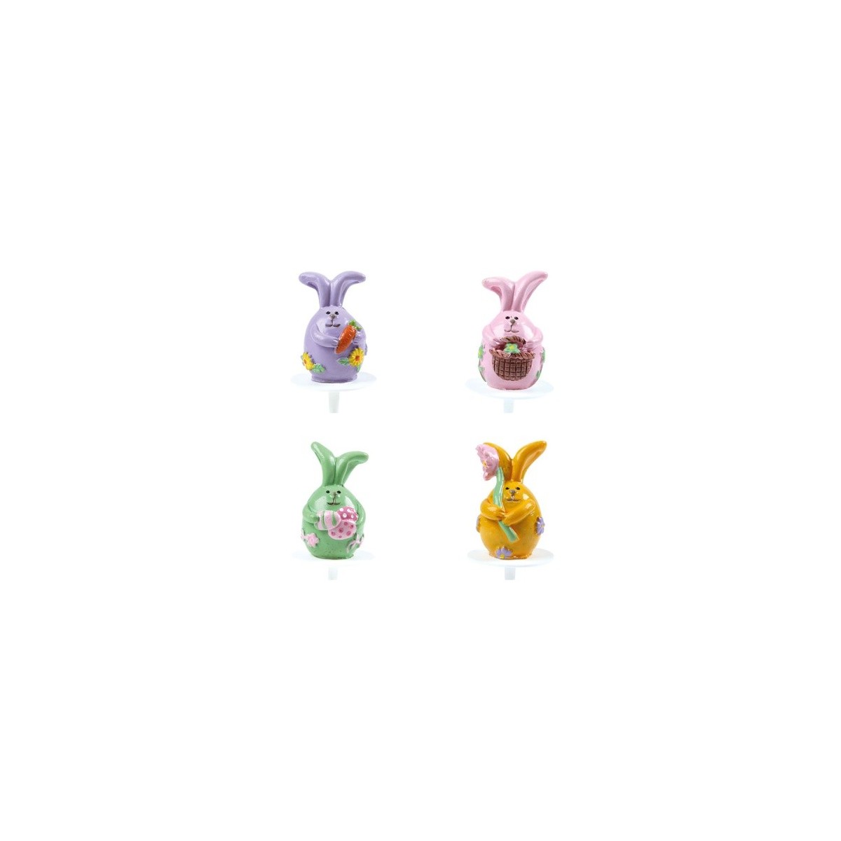 1069865 LAPINS COLORÉS PLASTIC HT3CM 32PCE S/CDE