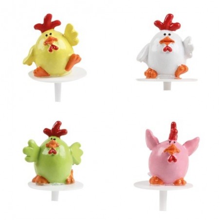 1069861 POULE AMUSANTE PLASTIC HT 3CM 32PCE S/CDE