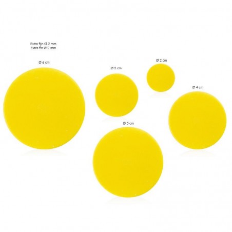 2034351 ASSORTIMENT DE RONDS JAUNE 75PCES