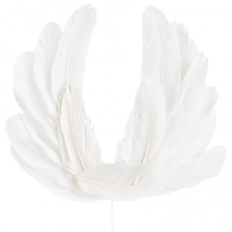 24692  PLUMES BLANCHES 18CM 6PCES S/CDE