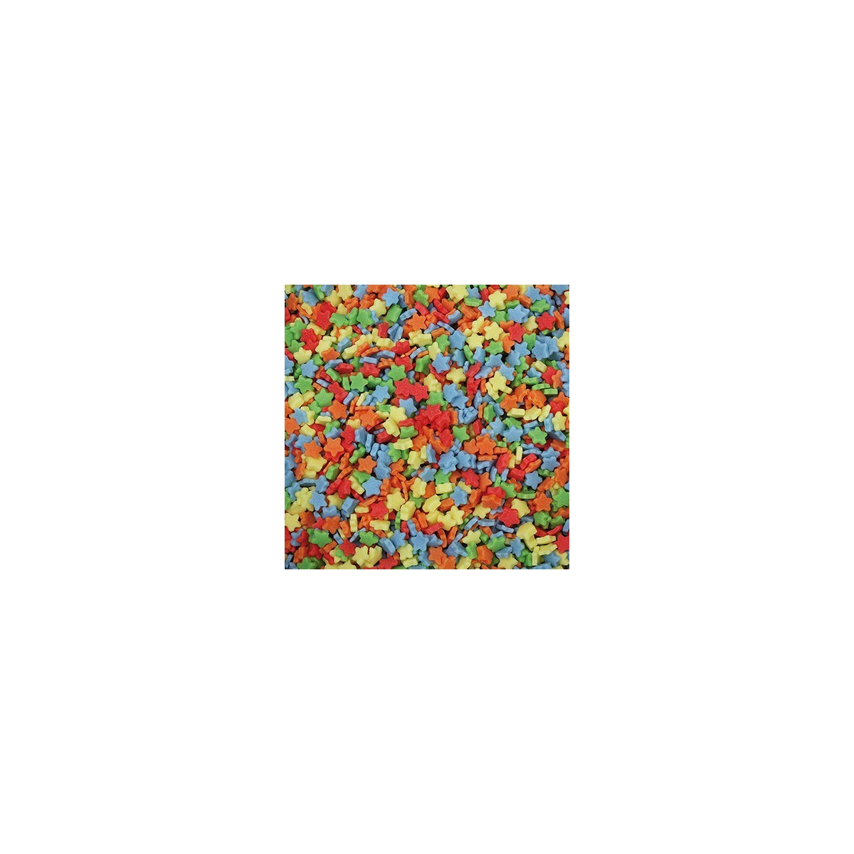 1057193 ETOILE MINI SUCRE 4MMCOULEURS 500GRS/CD