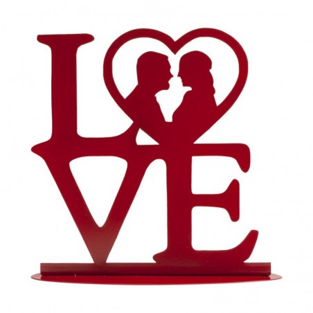 CAKE TOPPERS LOVE ROUGE 19X19CM