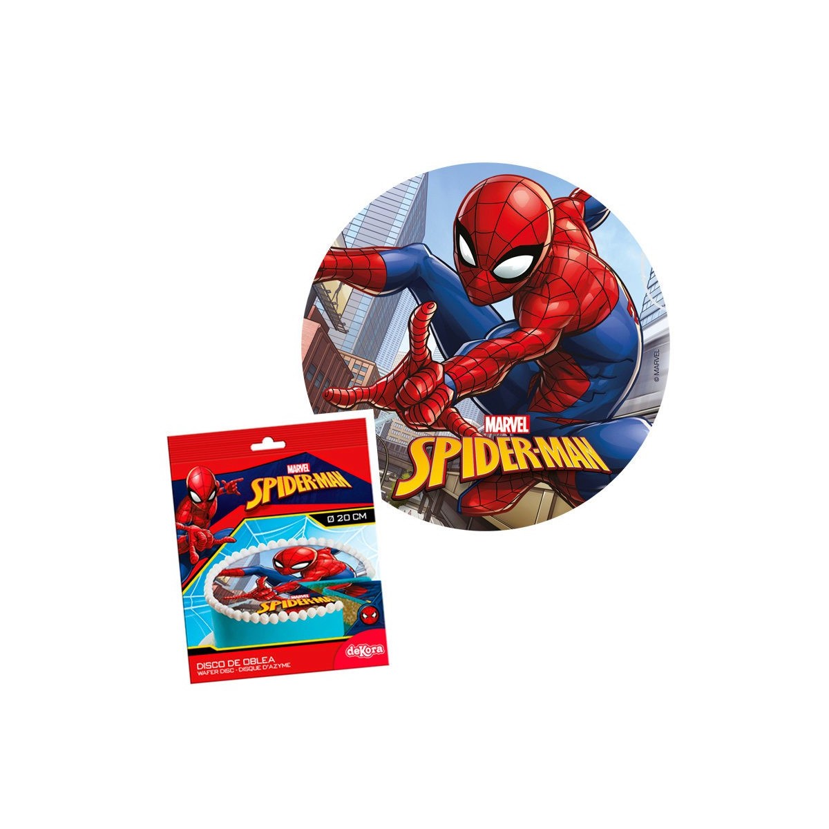 DISQUE AZYME SPIDERMAN 20CM