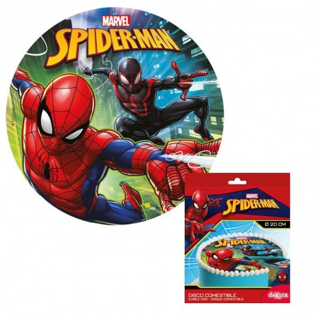 231273 DEK SPIDERMAN SUIKER SCHIJF 20CM (6)ZAK