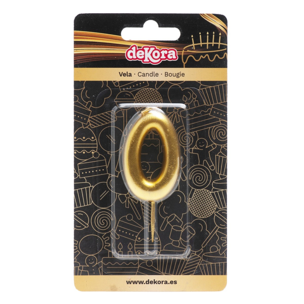 345420 GOLD CANDLE N°0 5,5CM