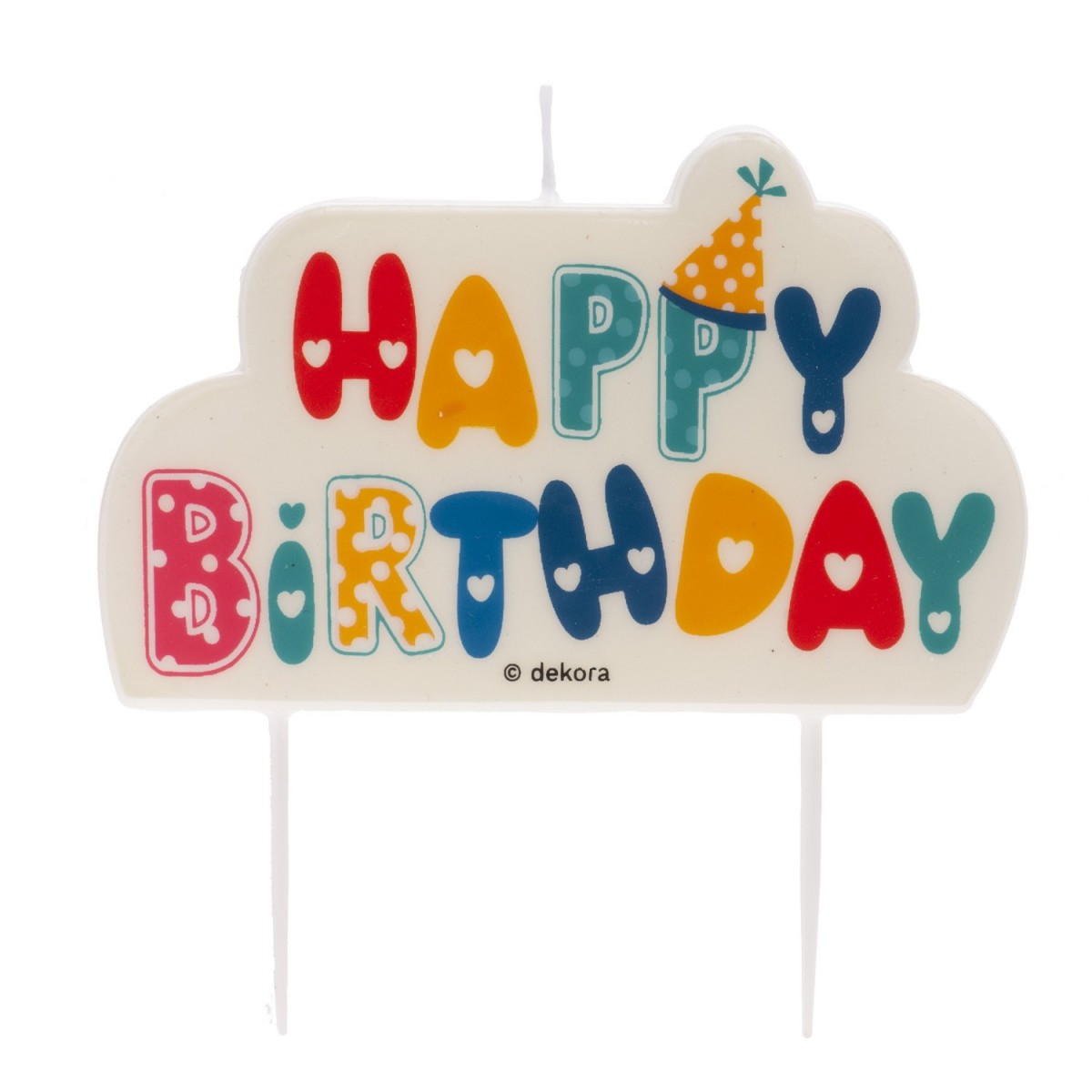 BOUGIE HAPPY BIRTHDAY COLLERE 10X6CM