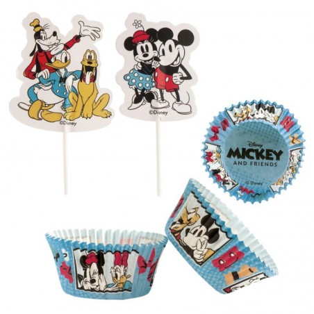 339269 24 CUPCAKES CAPSULES + 24 TOPPERS MICKEY