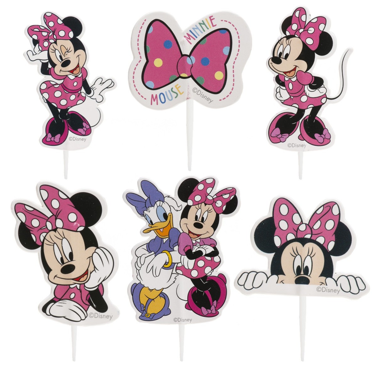 359009 CAKE TOPPERS MINNIE 6 ASS 30STKS 