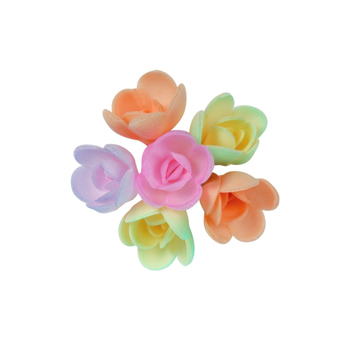 RMN500 MINI ROSE 30MM AZYME  NUANCEE SUR FOND PASTEL 72 PCES