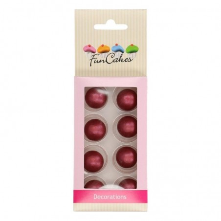 BOULE DE CHOCOLAT RUBIS 2CM 8 PCES