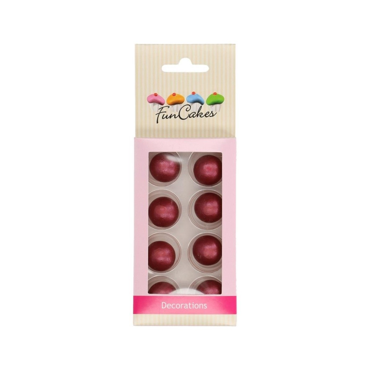 BOULE DE CHOCOLAT RUBIS 2CM 8 PCES