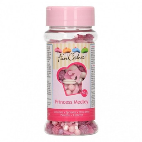 FUNCAKES SPRINKLE MEDLEY PRINSESSEN 50G POT